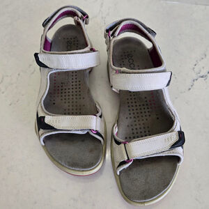 Women's ECCO Beige & Pink BIOM Natural Motion Sandals EU 41/ US Size 10